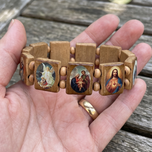 Sacred Images Wood Bracelet